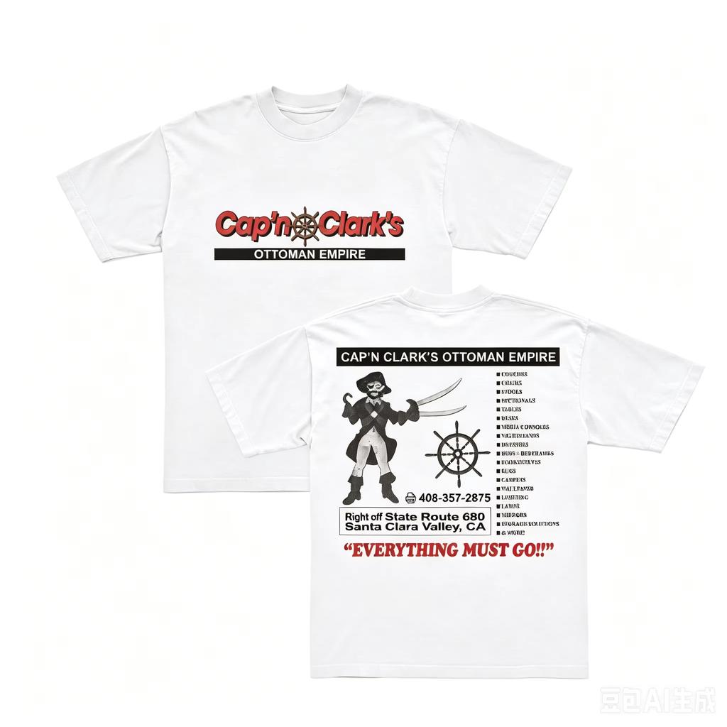 Horrorfilm Backrooms Möbel Ottounisex Empire Capn Clarks T-Shirt Baumwolle Grafik-T-Shirt Unisex Unisex Sommer Streetwear