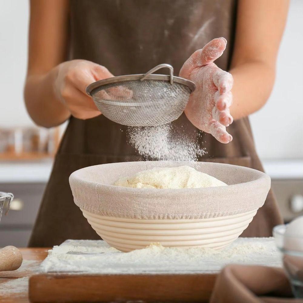Round Bread Proofing Basket with Liner Dough Fermentation Basket  Sourdough