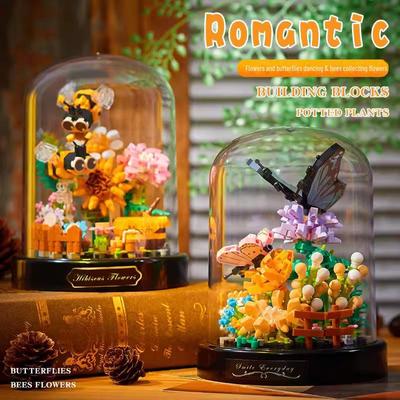 Belle Di Hibiscus Lily Flower Cube Puzzle Building Block Toy Gift