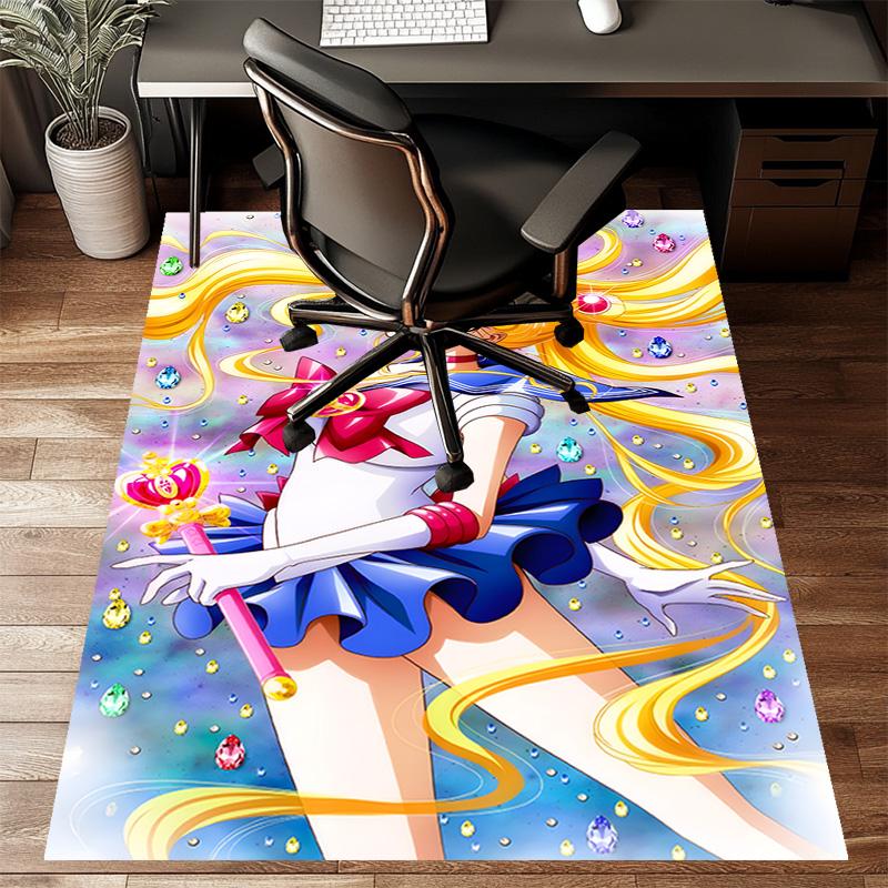 Sailor Moon Printed Area Rug Carpet for Bedroom Living Room Home Decor Rugs Mat Non Slip Mat Rug for Bedside