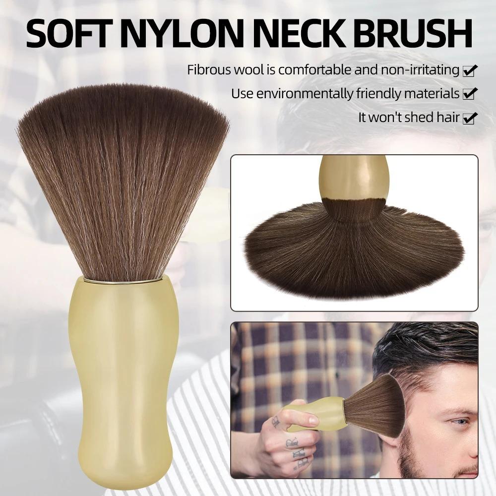 Duster Salon Hair Sweep Brush with Handle Hair Cutting Brush Durable Neck Duster Brush  Barber
