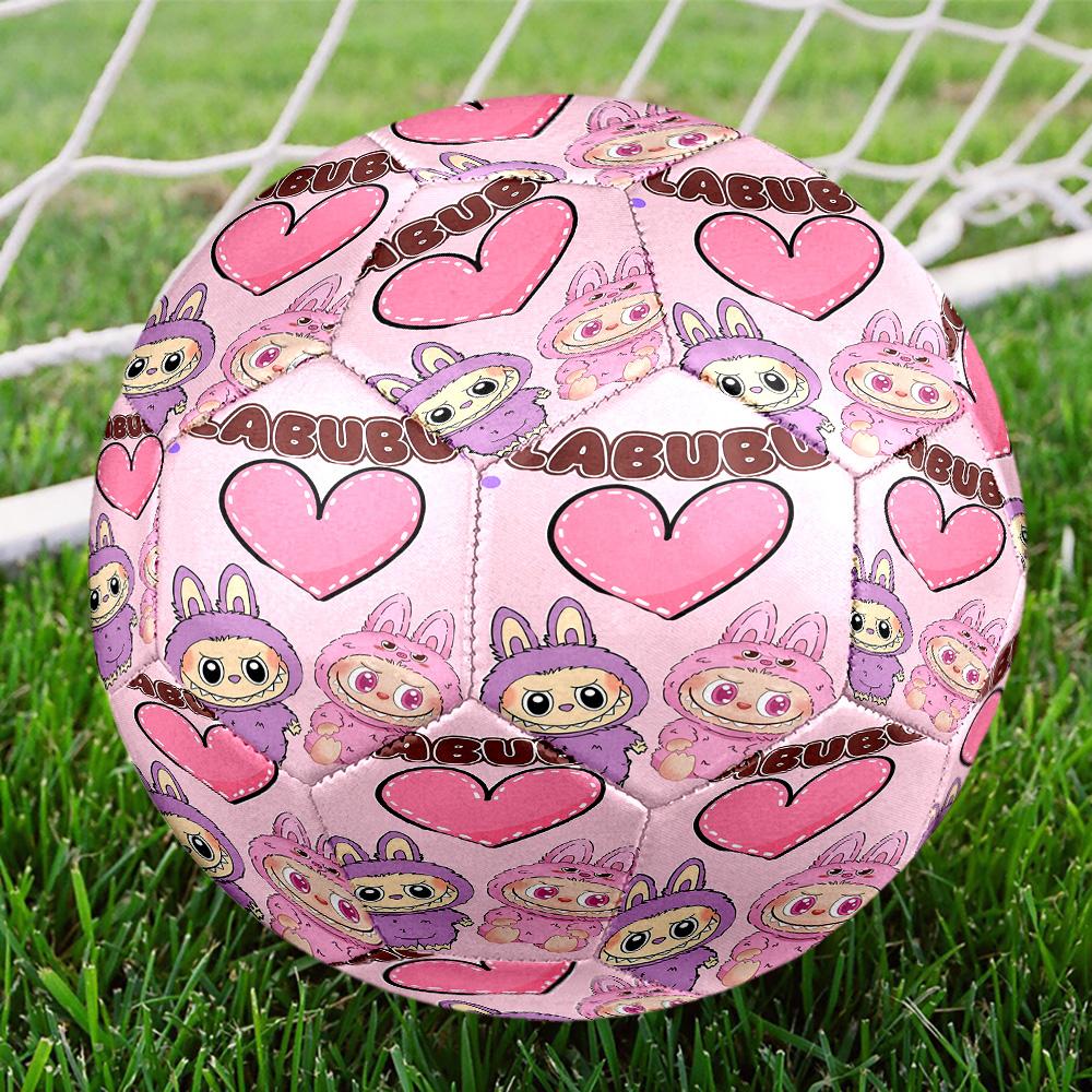 Labubu Print Size 5 Soccer Ball, Standard Match Football for Sports Game and Team Practice, Ideal Gift for Soccer Fans