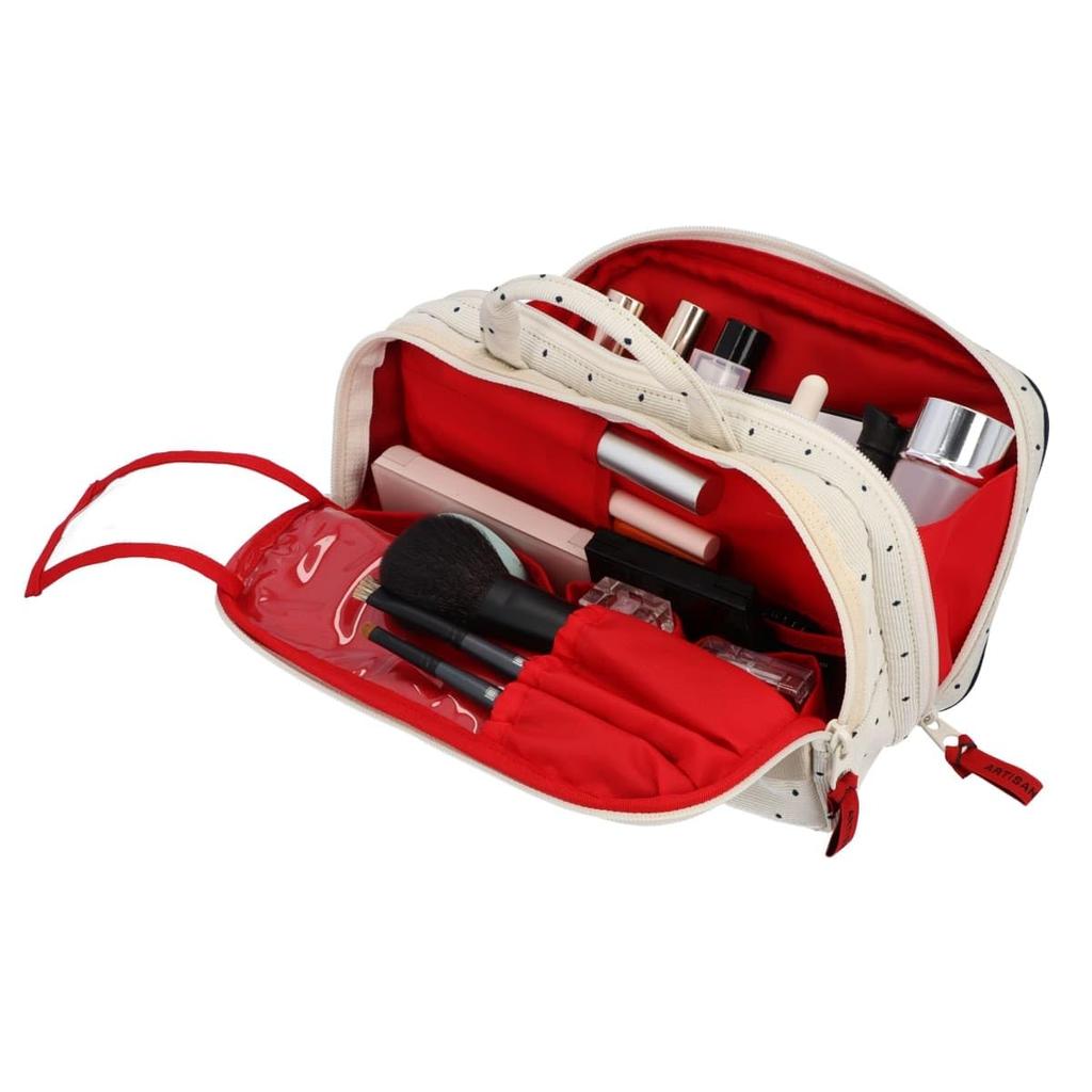 Large Capacity Cosmetic Pouch, Large Slope Shape, Petit Deco, 5WP-PE120, Artisan&artist