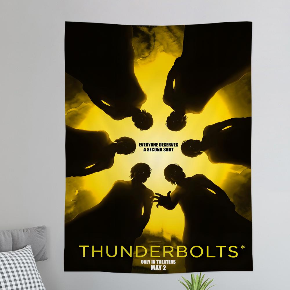 TThunderbolts 2025 Film Anime Wandteppich Wandbehang Dekoration Haushalt Wandbehang Heimdekoration