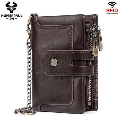 Men Leather Wallet Slim Card Case Coin Purse Gift
