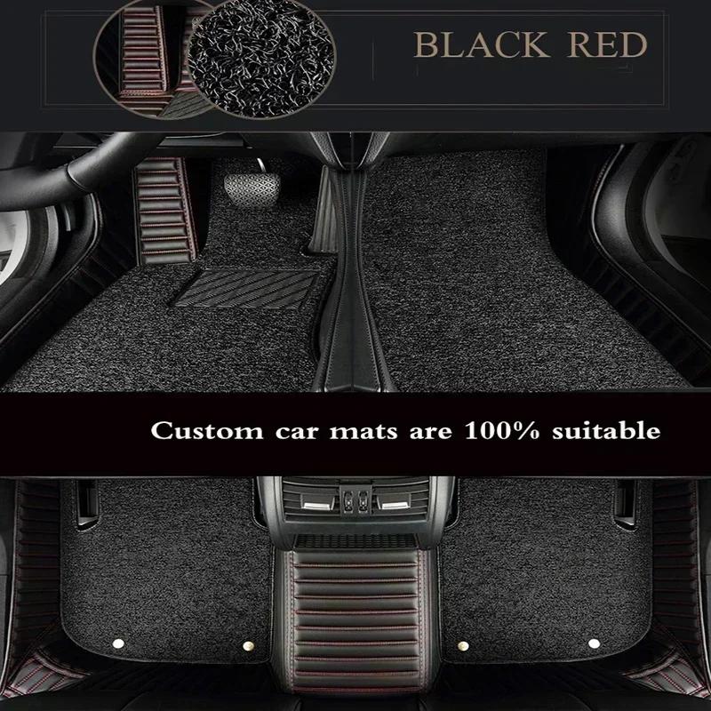 5D Luxurious Two-layer Striped Car Floor Mat for AIWAYS U5 2019-2023 GAC Aion Y 2022 2023 Polestar 2 2019-2024 Car Accessories
