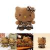 Leopard Print Dress Hello Kitty Plush Toy With Pp Cotton Filling For Kids Gift And Collectors