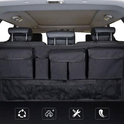 Car Accessories Seat Back Storage Hanging Bag Cargo Net Pocket Organizer Black