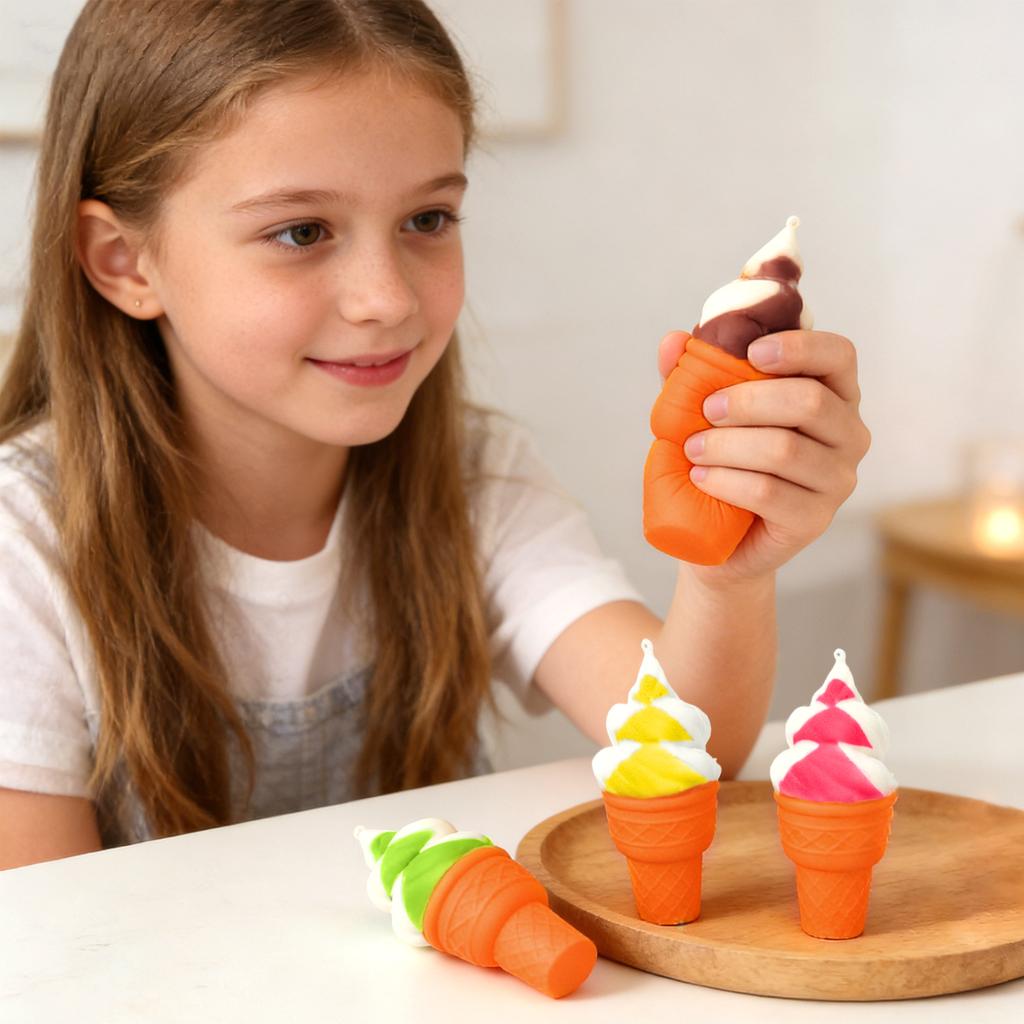 Artificial Ice Cream Model For Party Decorations Lifelike Fake Ice Cream For Photography Props Safe Display For Shops Home Decor
