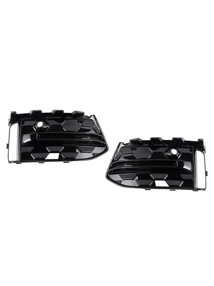 2PCS Front Bumper Fog Light Grille Trim Fit A6L C8PA 2023+ Black