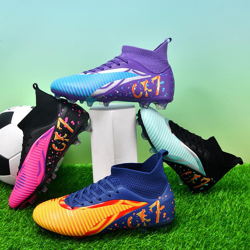 Football Shoes Youth Ag Spikes Football Shoes Adult Game Professional Sports Shoes Grass Training Football Shoes