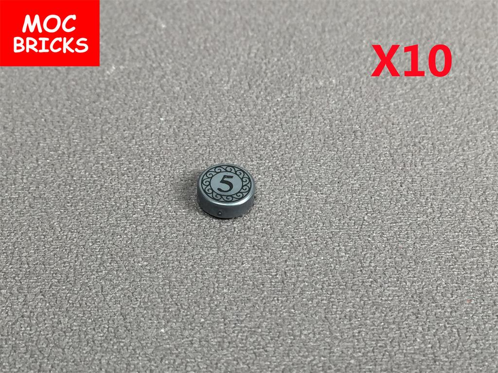 Ungiftige Moc Bausteine Horror Stadt Gold Silber Geldpistole Münzen Dollar Tasche Aktenkoffer 4cm Figur Polizei Zubehör Baustein Kinder Spielzeug