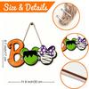 Wooden Halloween Pumpkin Hanging Sign Door Wall Decor Party Home Garden Decoration