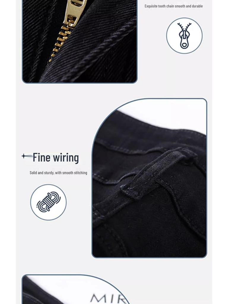 Damen High Waist Schwarze Micro Flare Jeans - 2025 Frühjahr/Herbst Kollektion