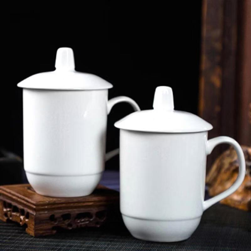 SEE KEAN Ceramic Bone China Water Cup Set with Lids