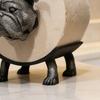 English Bulldog Toilet Paper Holder 3D Printed Free Standing Dog Roll Paper Holder Kitchen Bathroom Paper Towel Dispenser Storage Rack