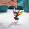 Rainbow Hummingbird Necklace Acrylic Colorful Bird Pendant Necklace Lightweight Fashion Necklace Jewelry Gift for Women Bird Lovers