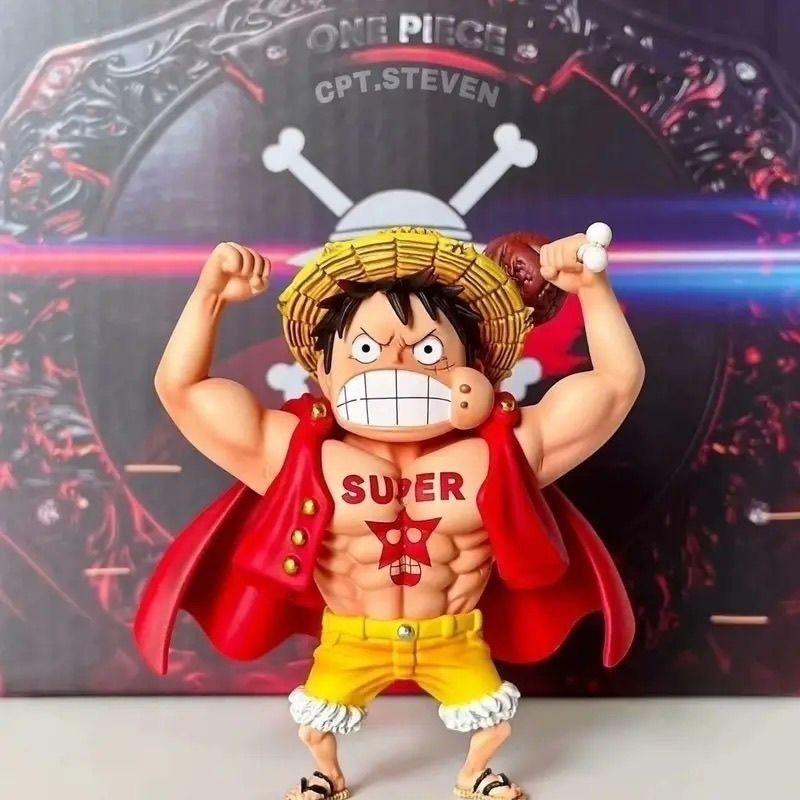 Anime One Piece Q Muscle Luffy Action Figure Collection PVC Model Doll Toys Decoration Gifts