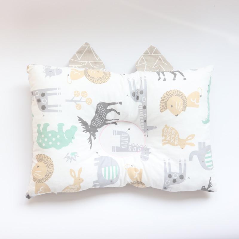 

Дитяча подушка для новонароджених Бавовняна подушка для запобігання плоскої голови для немовлят, дівчаток, хлопчиків, скандинавська знімна дитяча подушка, прикраса дитячої кімнати