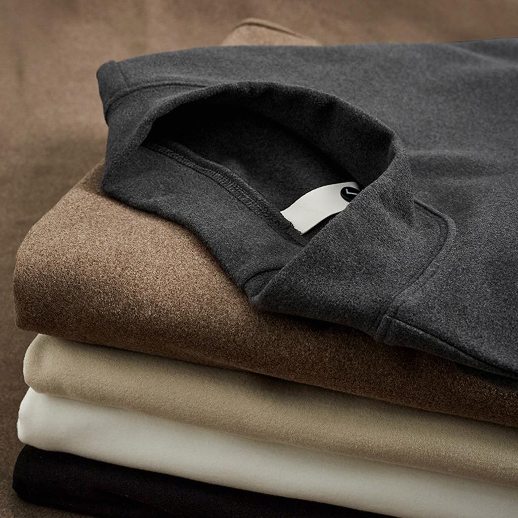 Men's Winter Thick Long Sleeve T-Shirts Half Sweater Pullovers Undershirt Fashion Streetwear Korean Autumn Clothes Women Man