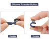 6/8/12pcs Button Extenders Alloy & Silicone Pants Waist Extension No-Sew Extend Buttons for Women Men's Pants Jeans Skirts 1.38"