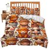 Winter Snowman Three-Piece Quilt Cover 3D Digital Printing Bedding Set Bed Cover