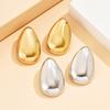 Luxe Glossy Geometric Teardrop Stainless Steel Statement Earrings