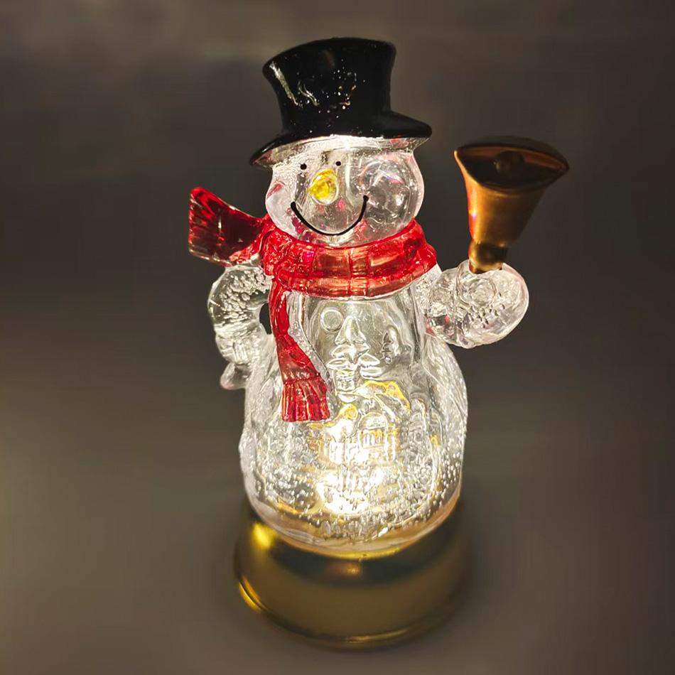 Christmas Decoration Snowman Night Light Kids Gift For Bedroom Garden Party Home Office Atmosphere LED Kid Friendly Entertaining Fun Play Safe