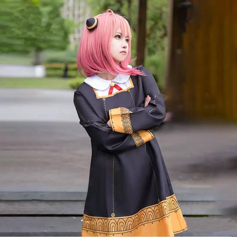 Ania Fujie Cosplay Costume, Spy House Anime Party Cosplay Complete Performance Set, Halloween Party Costume
