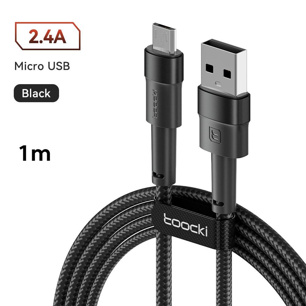 Toocki 2.4A Micro USB Cable for Samsung Redmi Fast Charging PD Quick Charge Micro Cable for Fan Earphone Charger USB Data Cord