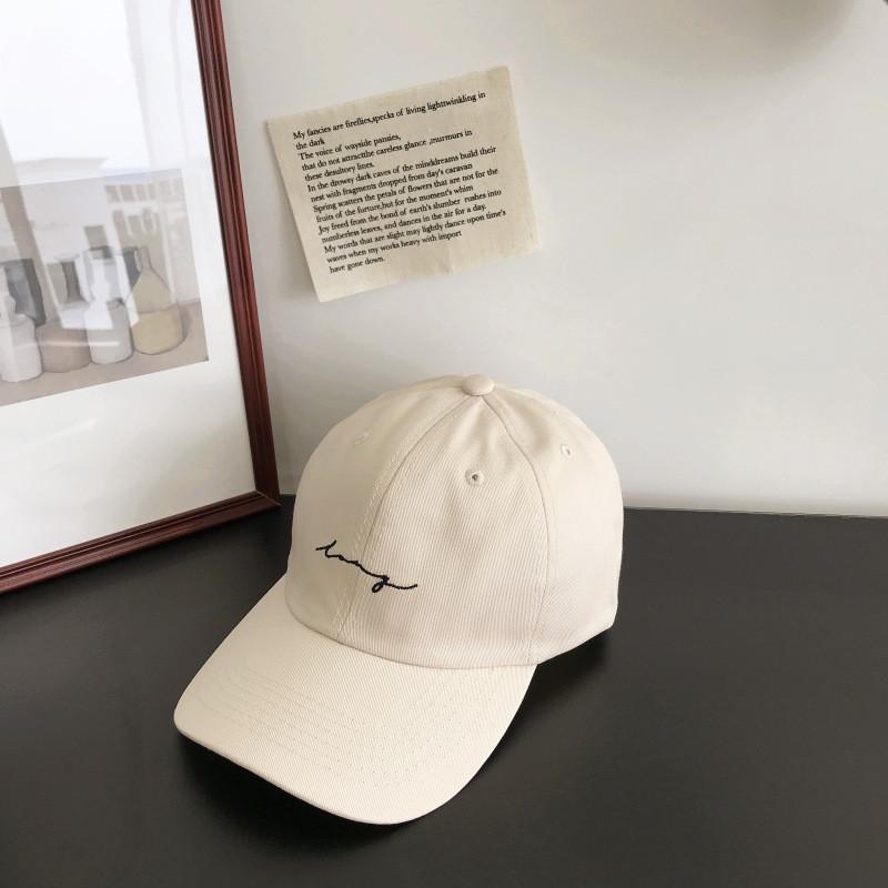 Men's Korean Style Casual Baseball Cap Fashionable Sun Hat Adjustable Size In Black White Burgundy