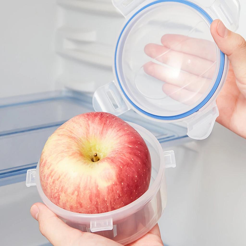 Clear Dome Reusable Food-Safe Fresh-Keeping Container | Airtight Leak-Proof Stackable | Ideal for Kitchen Produce Storage Box