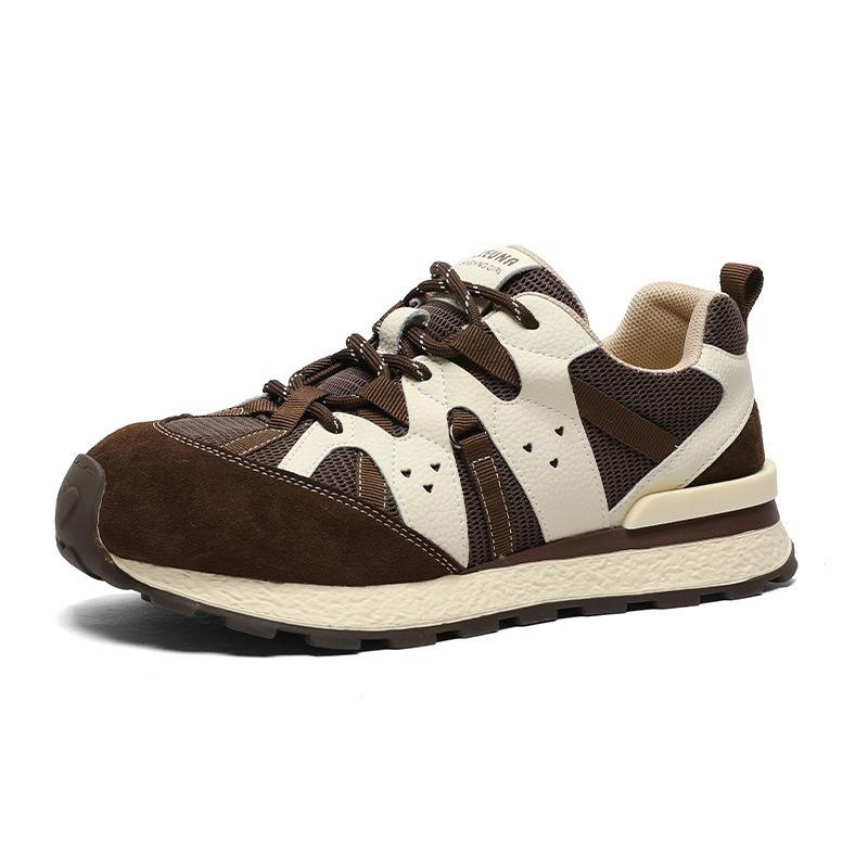 Platform Women's Autumn New Fashion Color Matching Versatile Leather Breathable Sneakers