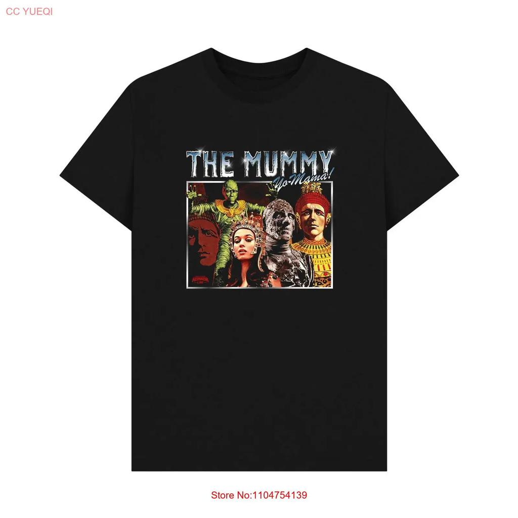 PREMIUM OFFICIAL Horror Line The Mummy Black T Shirt vintage Washed Casual homme graphic streetwear Breathable Soft Versatile