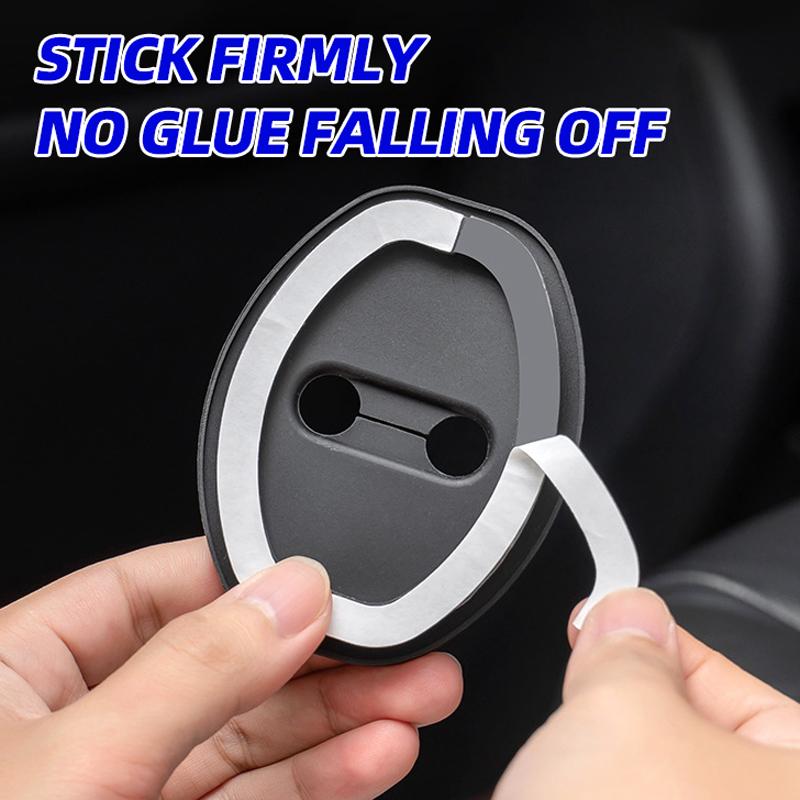 Car Door Lock Protection Pad Silicone Sound-reducing Shock-absorbing Door Lock Protection Cover Universal Door Lock Rubber Sleeve for Car Models