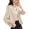 ZANZEA Women Casual V-Neck Loose 3/4 Sleeve Plain Blouse
