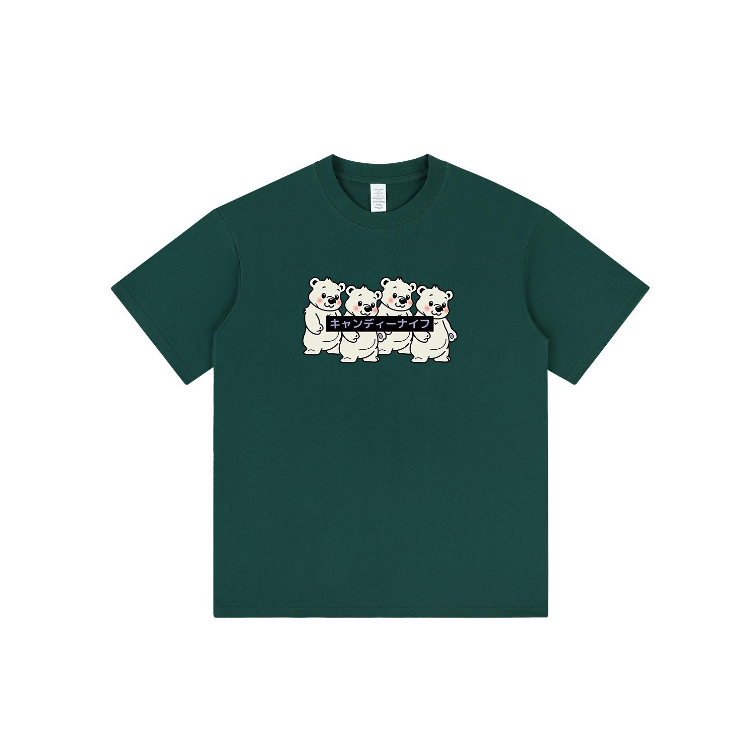 

Women s Loose-Fit Little Bear Print Cotton T-Shirt - Short Sleeve, Round Neck X-Large
