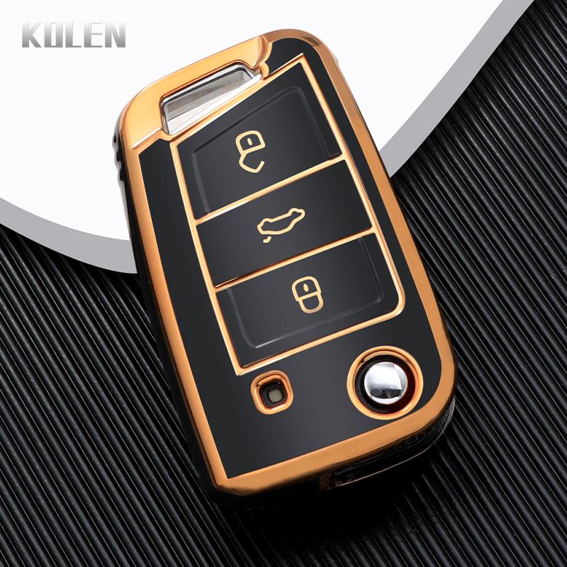 Tpu Car Key Case Cover Shell Fob For Vw Volkswagen Golf 7 Mk7 Tiguan Mk2 For Seat Ateca Leon Fr 2 Ibiza Skoda Octavia A7 Keyless