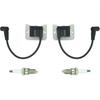 2 PACK 24 584 01-S Kh-24 584 201-S Ignition Coils Module For Kohler CH20 CV18 CH18 CV20 CV23 CH22 Command Pro Twin Cylinder Engine With Spark Plug