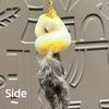 Animals Couple Cat Key Chain Pom Accessories Mink Fur Cat Keyring Soft Long Tail Cat Pendant  Women