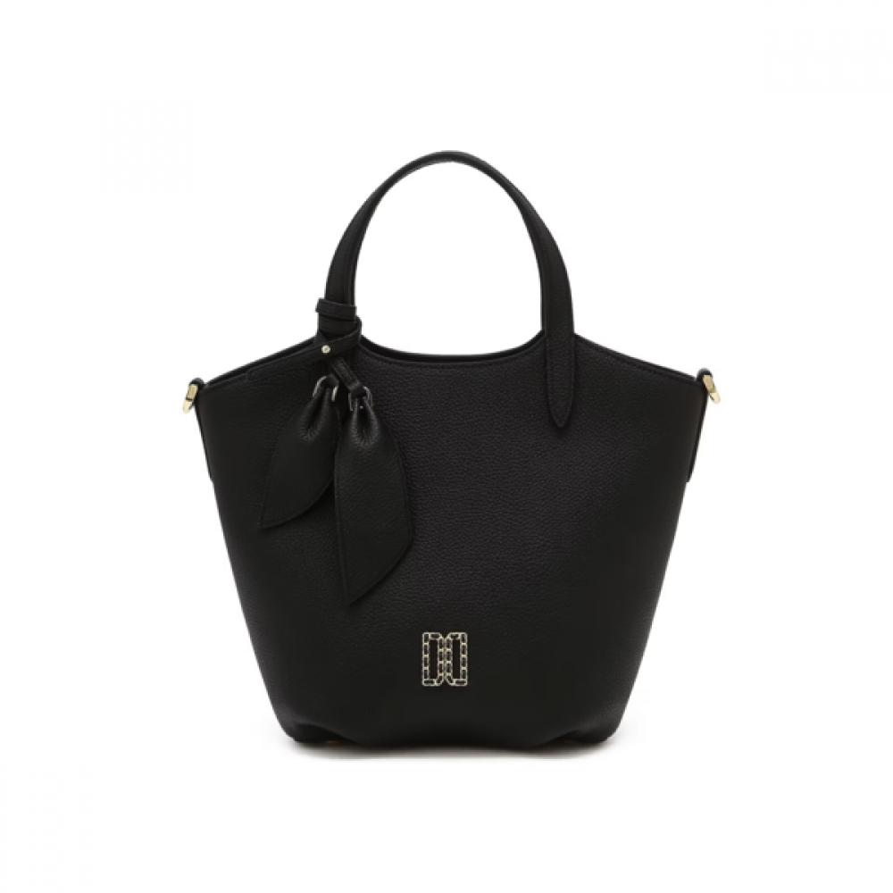 Daks Black Dd Logo Leather Tote Bag Dcba6e330bk