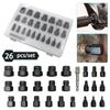 26/10 Pcs/Set Broken Screw Remover Tools Boxed Disassemble Screws Bolt Stud Slip Teeth Removing for Cars and Construction Sites