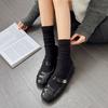 Pleated Lace Socks for Women, Sweet Mid-calf Socks for Autumn, Solid Color, Versatile, Pile Socks, White Socks