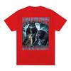 Alpha in den Straßen Kätzchen im Bett T-Shirt Lustige Werwolf Meme T-Shirts Unisex Damen Lässiger Komfort Baumwolle Übergroßes T-Shirt