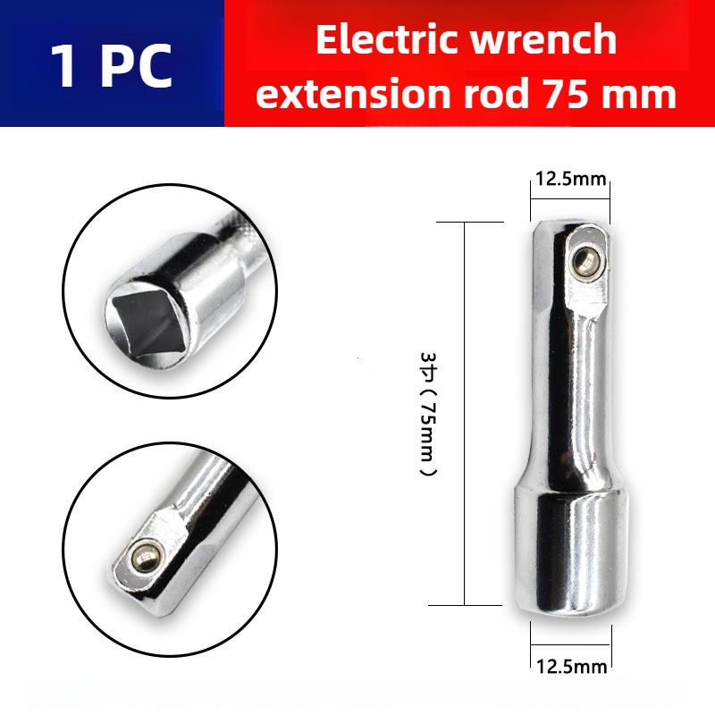 1/2 Socket Ratchet Wrench Extension Bar 75mm 125mm 250mm Long Bar Steering Sleeve Connecting Rod Accessories Extension Rod