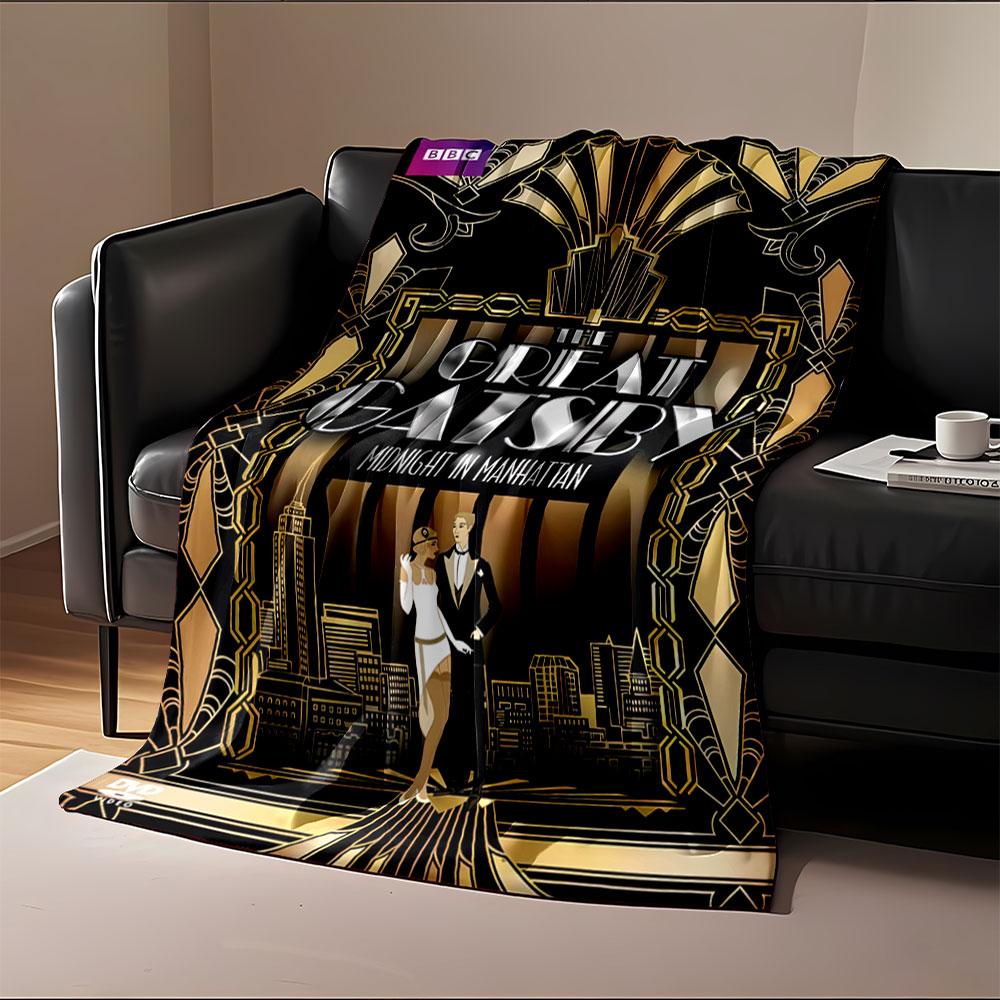 Great Gatsby Art Deco Blanket for All Seasons Blanket Lunch Break Throw Gift