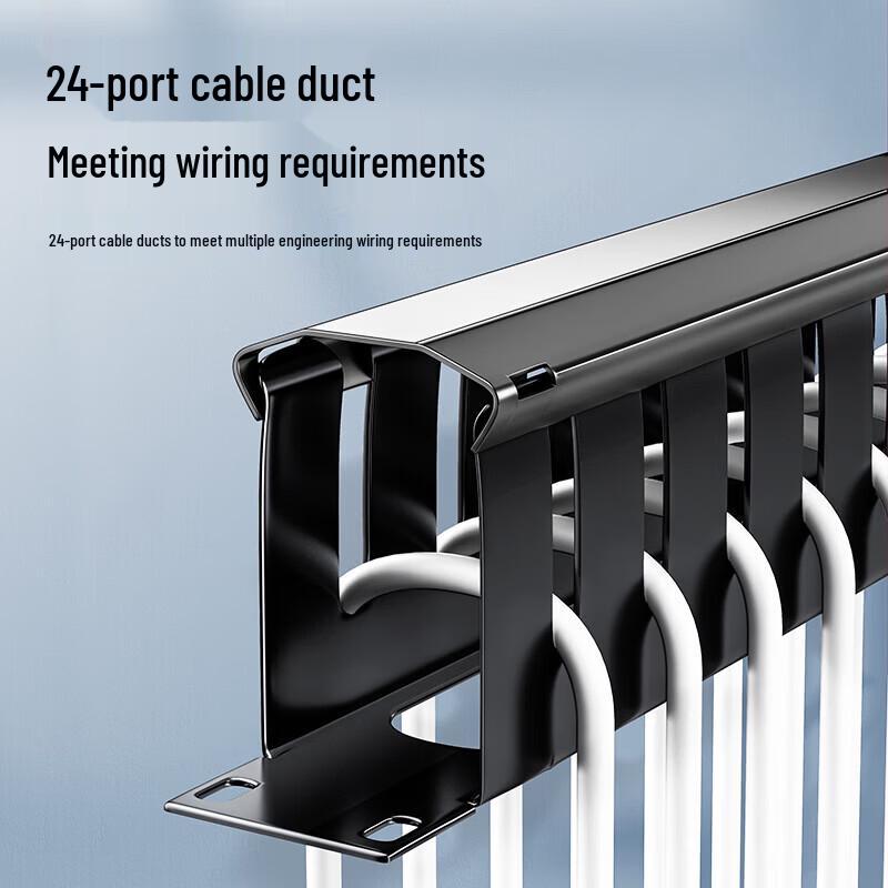 SAMZHE 19-inch 24-Port Cable Management Rack