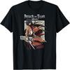 Attack On Titan Mikasa with Titan and Shield Anime T-Shirt
