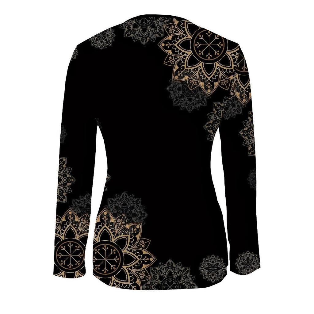 Elegant Floral Long Sleeve Cardigan Blouse for Women