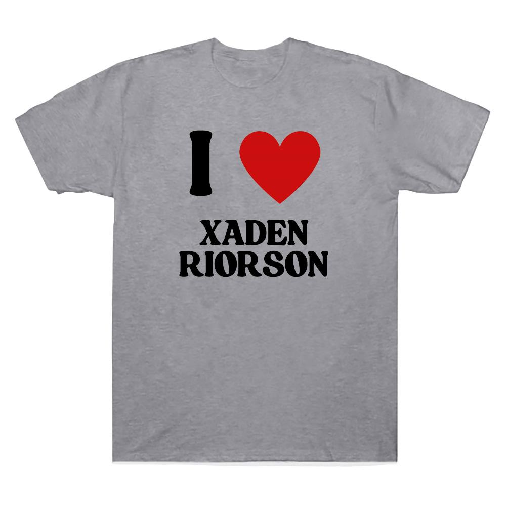 I Love Xaden Riorson Cotton Tees Alex Warren Same Style Peripheral T-shirt Simple Letter Print T Shirt Women Men Casual Top